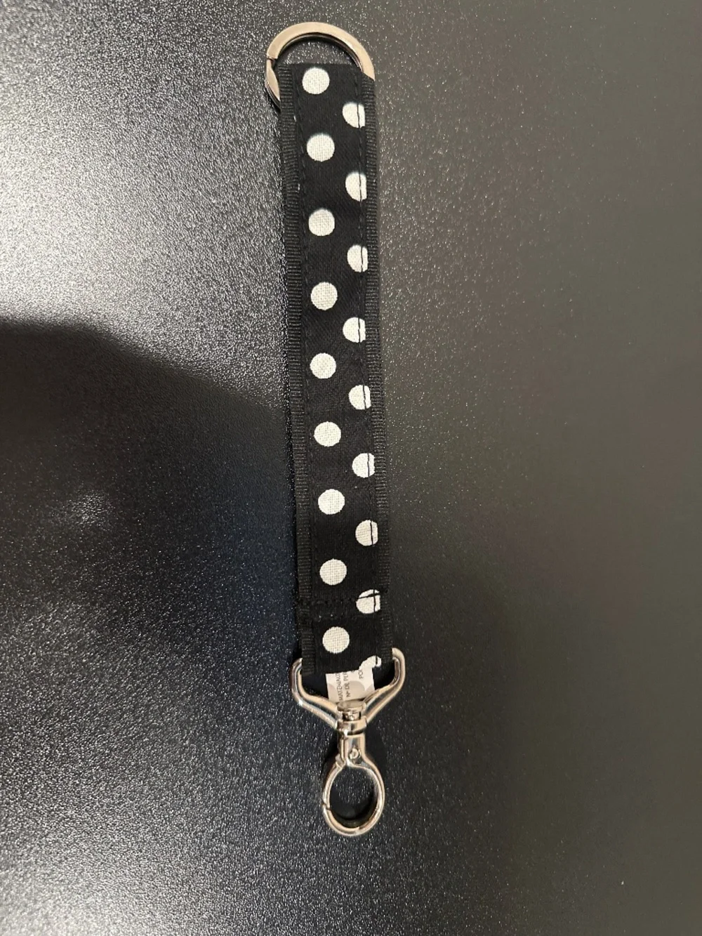 Hang-It-Up Key Fob Black Polka Dot